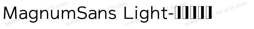 MagnumSans Light字体转换